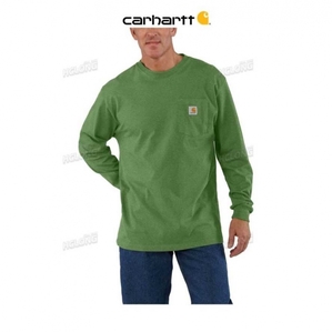 Arborvitae Heather Carhartt Loose Fit Heavyweight Long-Sleeve Pocket T-Shirt Arborvitae - Danmark VNK-5648803