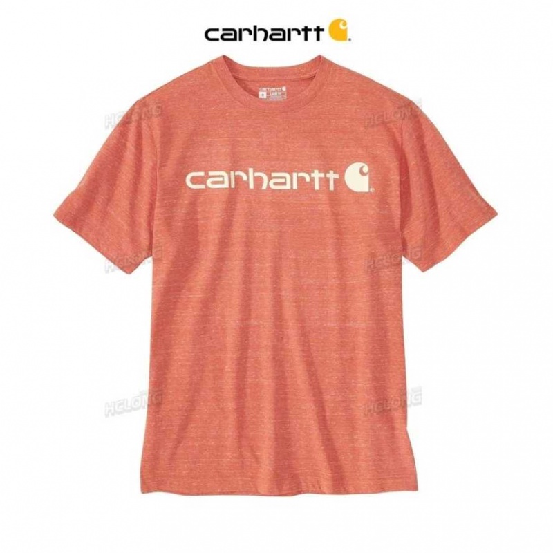 Orange Carhartt Loose Fit Heavyweight Corta-Sleeve Logo Graphique T-Shirt - Danmark LRL-2221619