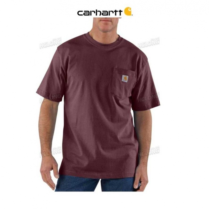 Port Carhartt Loose Fit Heavyweight Corta-Sleeve Pocket T-Shirt - Danmark PXQ-1356569