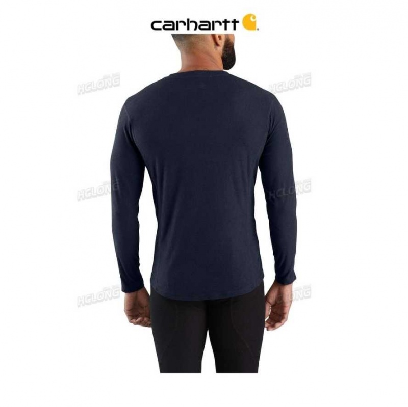 Bleu Marine Carhartt Base Force Legere Crew Bleu - Danmark KSV-5546819