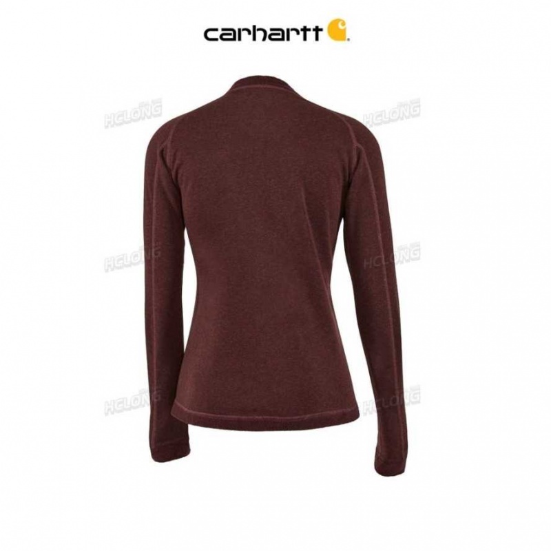 Sparrow Heather Carhartt Force Heavyweight Synthétique Laine-Blend Fleece Base Layer Crewneck Top Sparrow - Danmark GFA-7001475