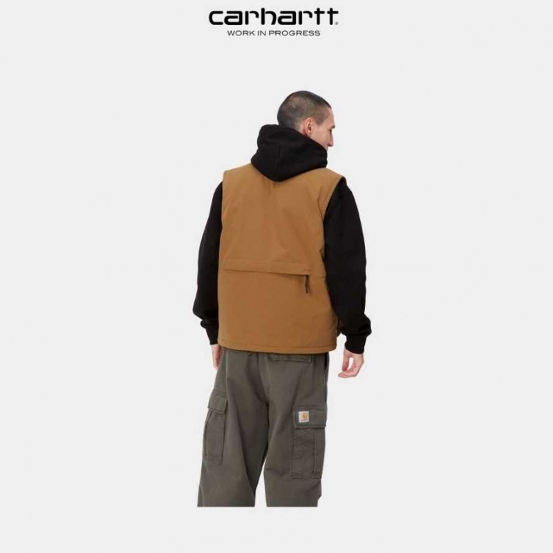 Marron Carhartt Wip Kilda Vest - Danmark KTY-8168081