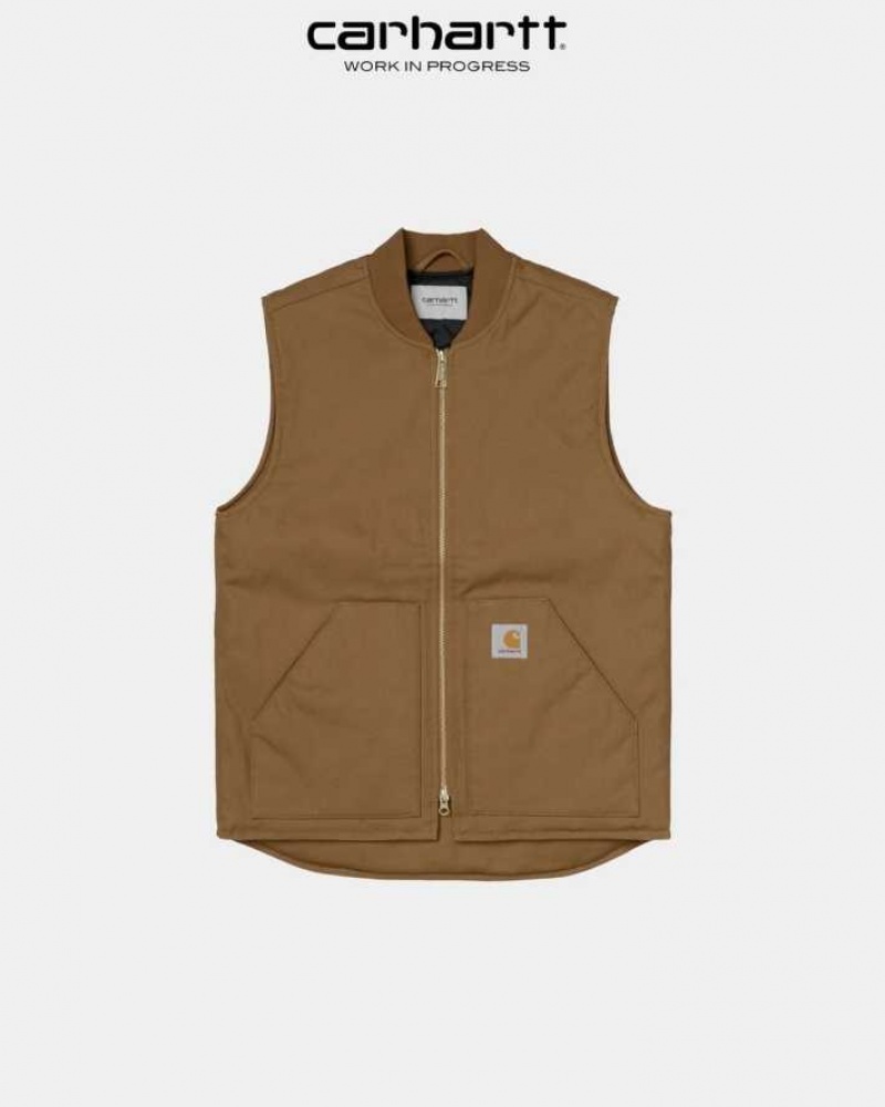 Marron Carhartt Wip Vest (D'hiver) - Danmark OUO-3409221