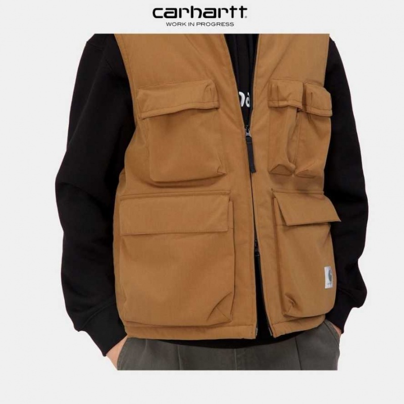 Marron Carhartt Wip Kilda Vest - Danmark KTY-8168081