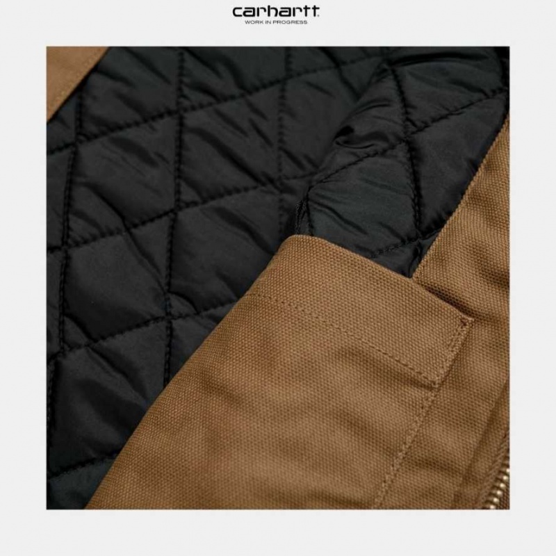 Marron Carhartt Wip Vest (D'hiver) - Danmark OUO-3409221