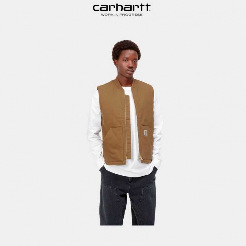 Marron Carhartt Wip Vest (D'hiver) - Danmark OUO-3409221