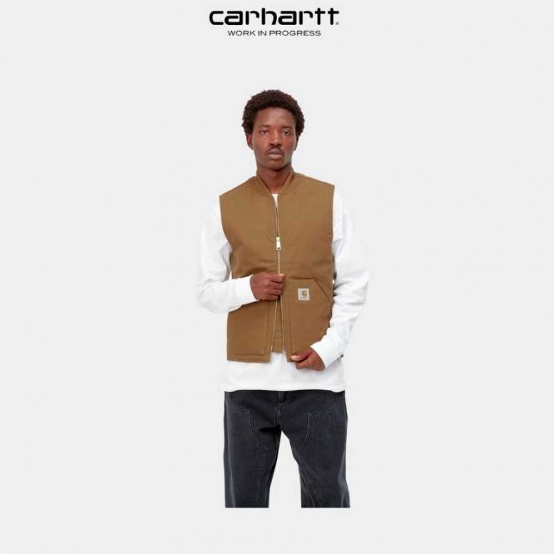 Marron Carhartt Wip Vest (D'hiver) - Danmark OUO-3409221