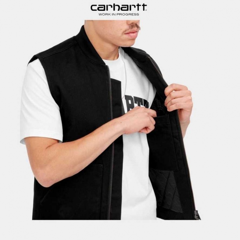 Noir Carhartt Wip Vest (D'hiver) - Danmark ROV-8181898