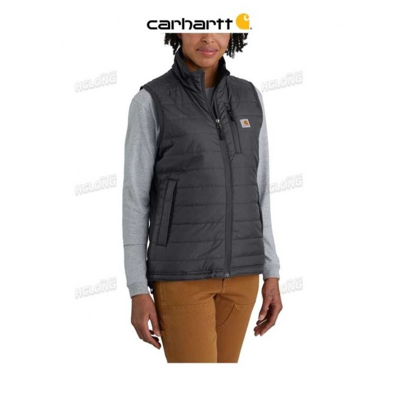 Shadow Carhartt Rain Defender Nylon Insulated Mock-Neck Vest - Danmark XFK-8599558