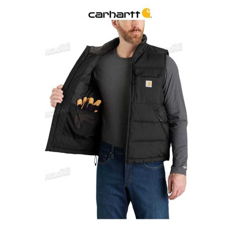 Noir Carhartt Montana Loose Fit Insulated Vest - Danmark XLY-6131365