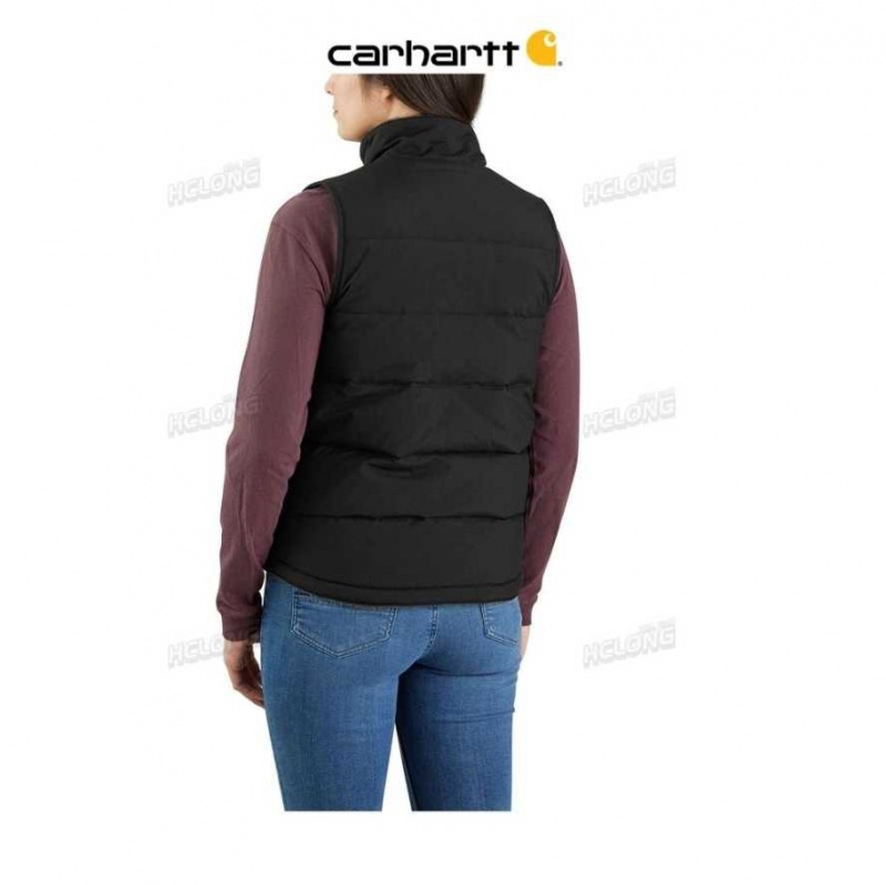 Noir Carhartt Montana Reversible Relaxed Fit Insulated Vest - Danmark IAX-5786101