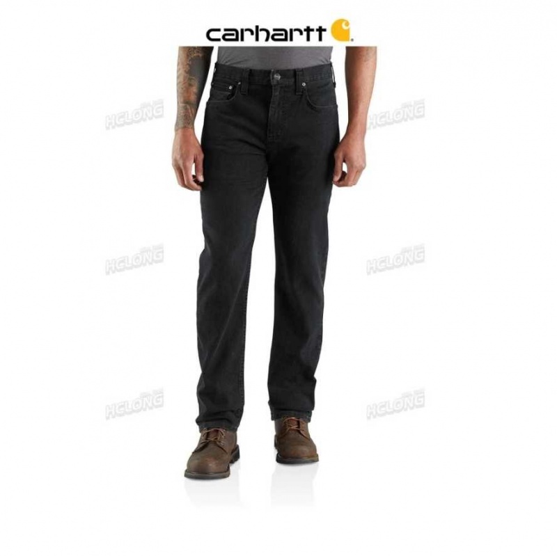 Noir Carhartt Rugged Flex Relaxed Fit 5-Pocket Jean - Danmark WOF-6499287