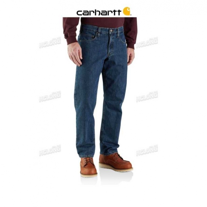 Canal Carhartt Relaxed Fit Flannel-Doublée 5-Pocket Jean - Danmark KCC-4943528