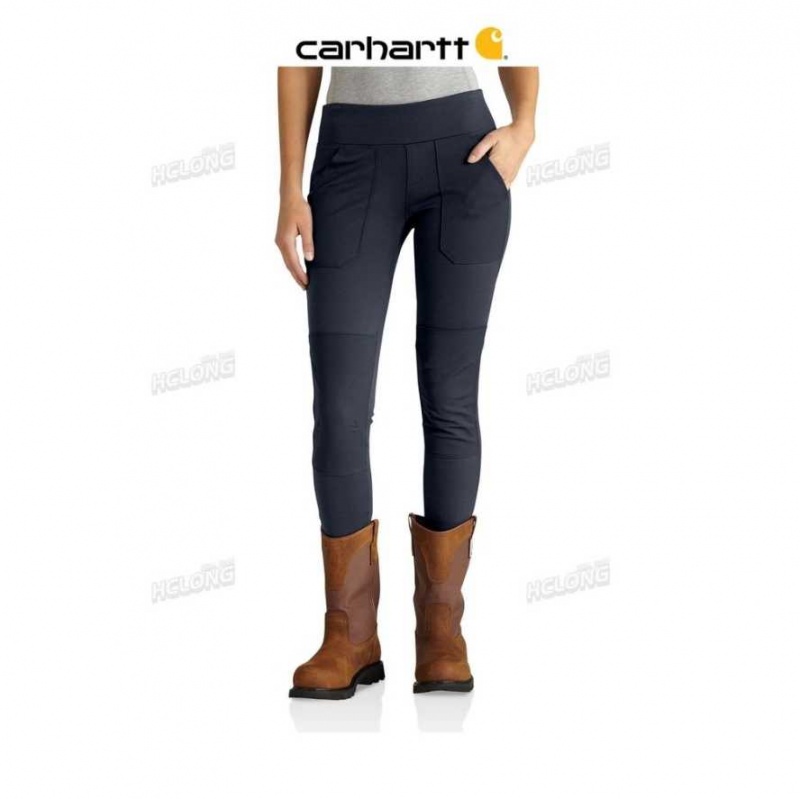 Bleu Marine Carhartt Force Fitted Midweight Utility Legging Bleu - Danmark EVH-9011058