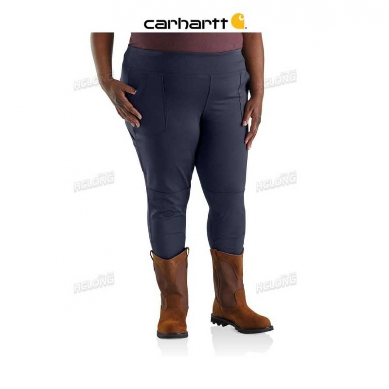 Bleu Marine Carhartt Force Fitted Midweight Utility Legging Bleu - Danmark EVH-9011058