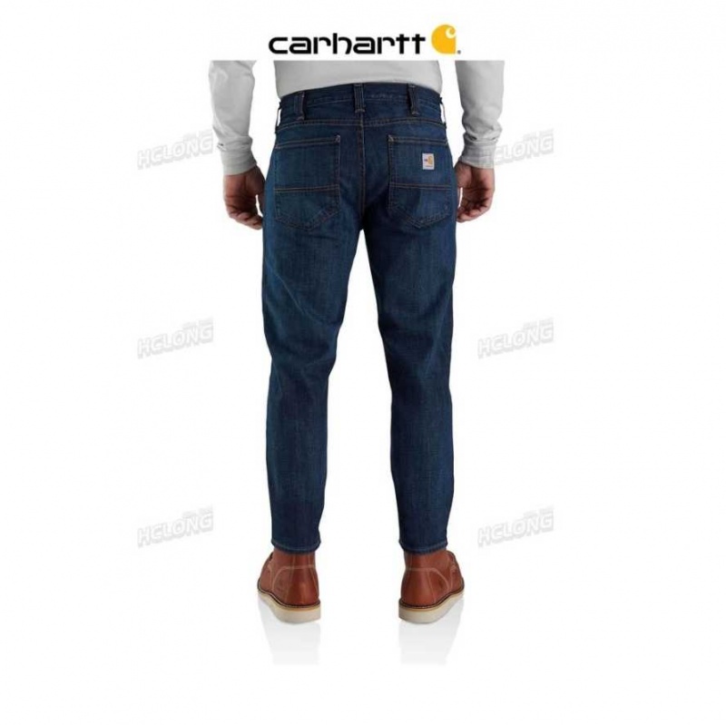 Indigo Carhartt Flame Resistant Rugged Flex Relaxed Fit 5-Pocket Tapered Jean - Danmark XES-3910385