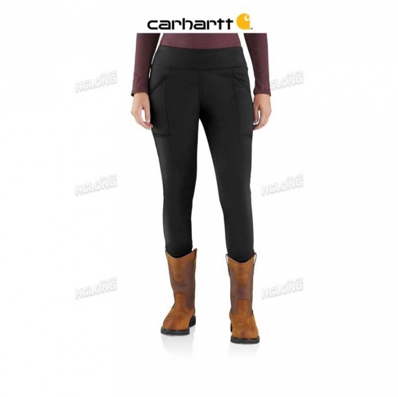 Noir Carhartt Force Fitted Heavyweight Doublée Legging - Danmark NBY-6465461