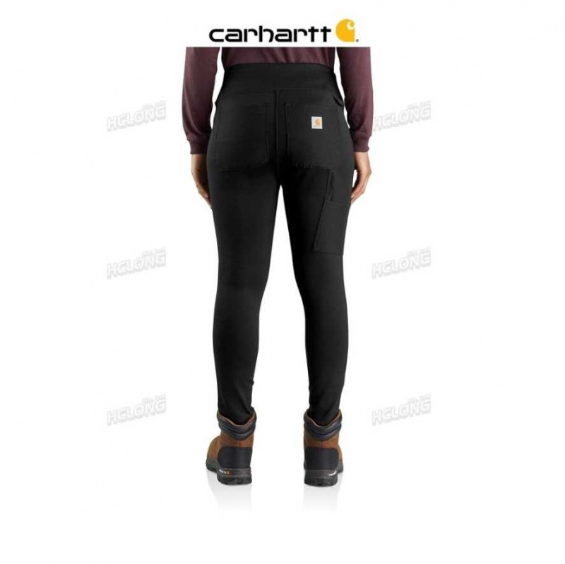 Noir Carhartt Force Fitted Heavyweight Doublée Legging - Danmark NBY-6465461