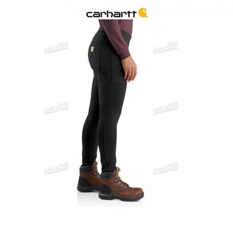 Noir Carhartt Force Fitted Heavyweight Doublée Legging - Danmark NBY-6465461