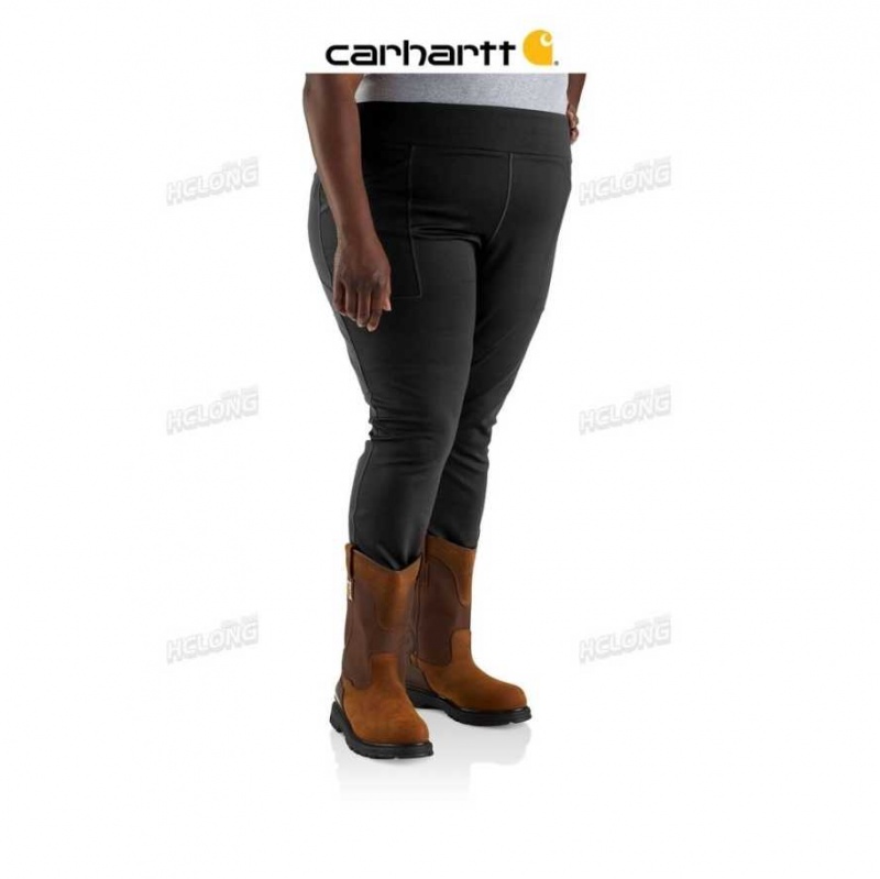 Noir Carhartt Force Fitted Heavyweight Doublée Legging - Danmark NBY-6465461