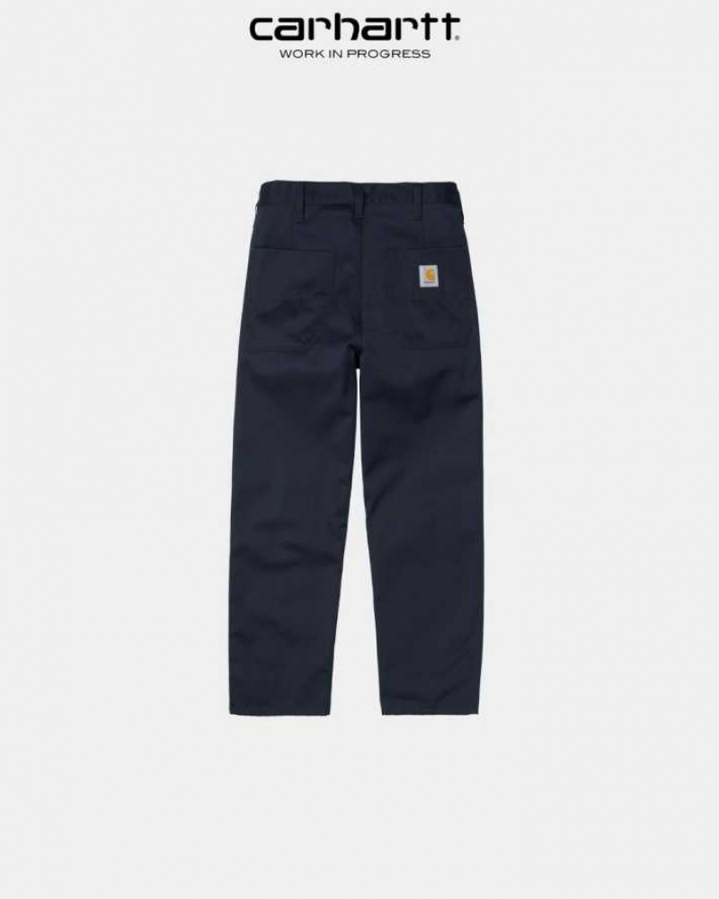 Bleu Marine Foncé Carhartt Wip Abbott Pant Bleu Marine - Danmark SMQ-8556848