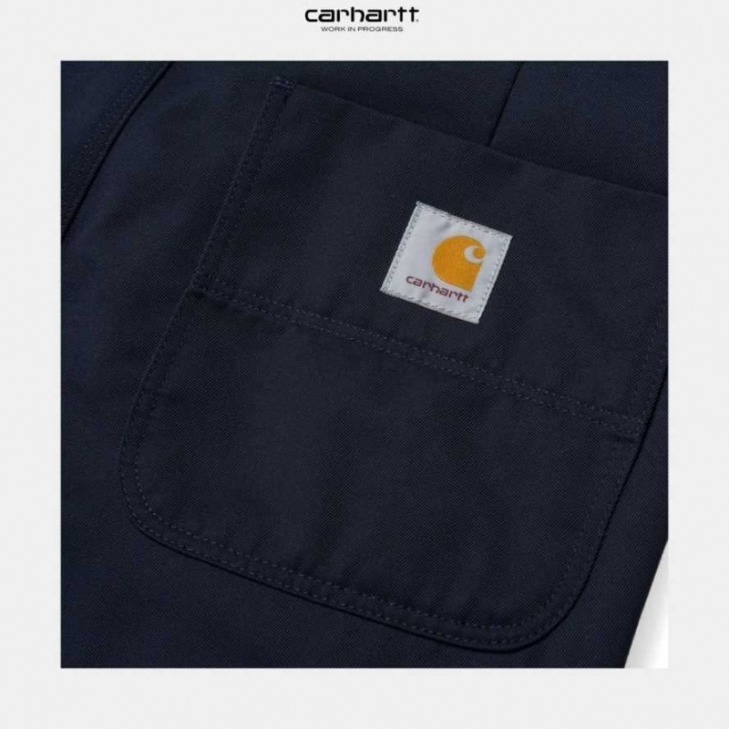 Bleu Marine Foncé Carhartt Wip Abbott Pant Bleu Marine - Danmark SMQ-8556848