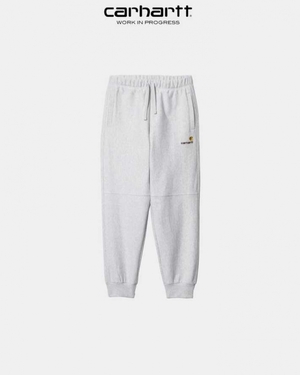 Ash Heather Carhartt Wip American Script Jogging Pant Ash - Danmark YXO-0395412