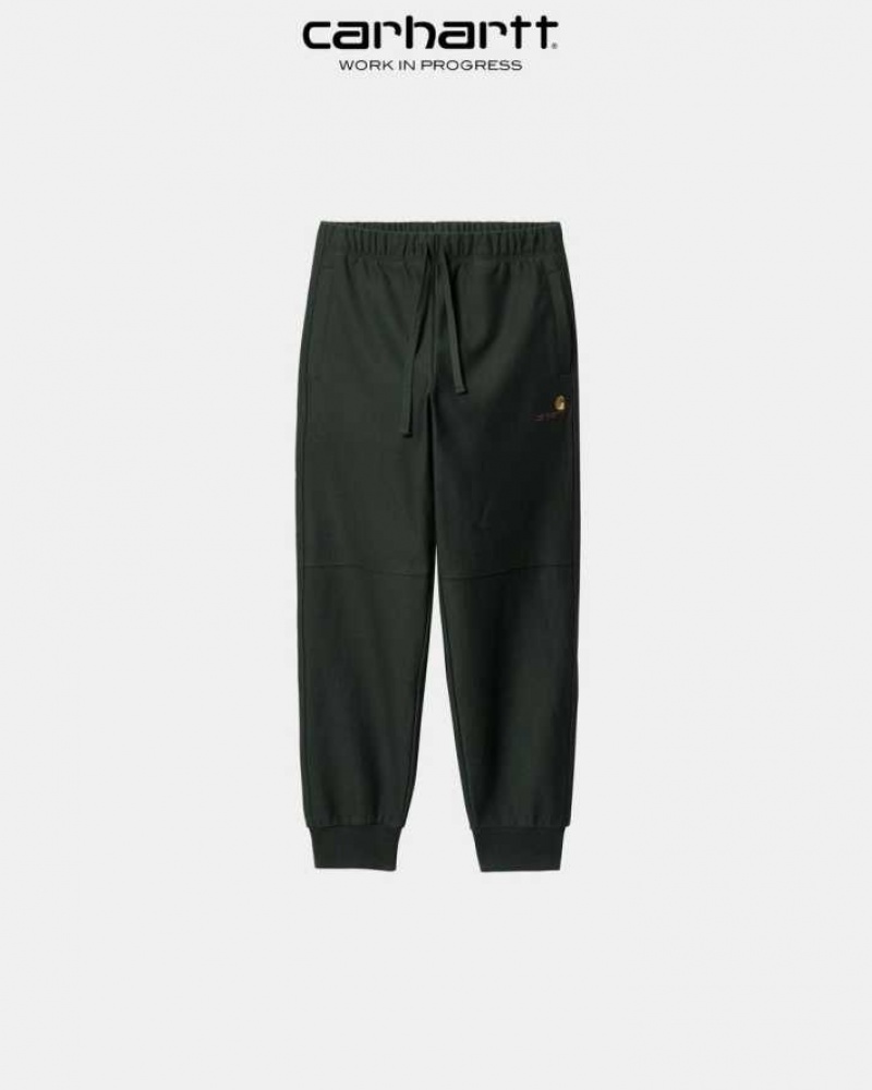 Noir Carhartt Wip American Script Jogging Pant - Danmark QNH-2757538