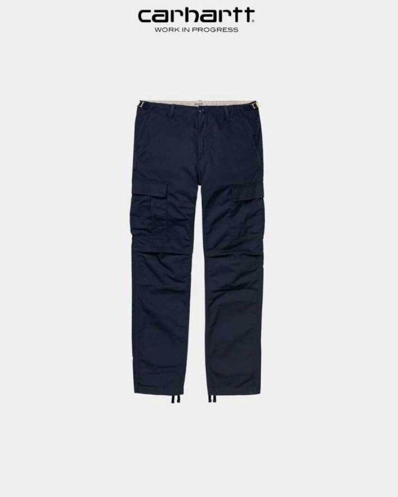 Bleu Marine Foncé Carhartt Wip Aviation Pant Bleu Marine - Danmark VDG-7129485