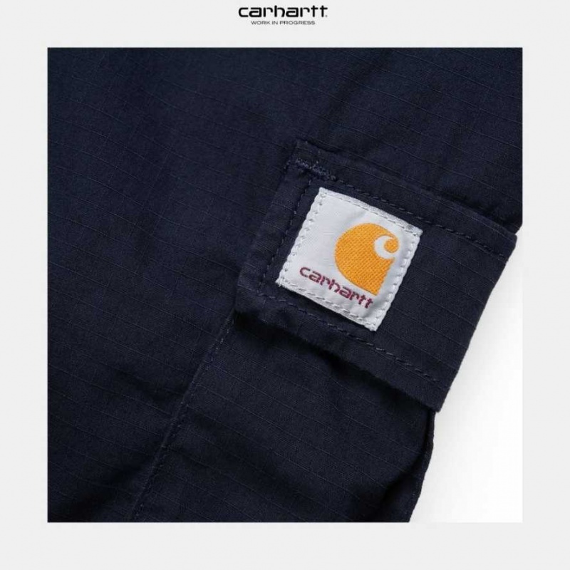 Bleu Marine Foncé Carhartt Wip Aviation Pant Bleu Marine - Danmark VDG-7129485