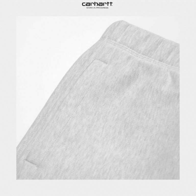 Ash Heather Carhartt Wip American Script Jogging Pant Ash - Danmark YXO-0395412