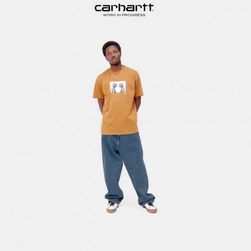 Bleu Carhartt Wip Brandon Pant - Danmark QVY-9394704