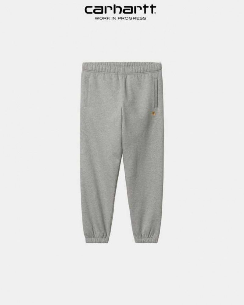 Grise Carhartt Wip Chase Sweat Pant - Danmark GQO-1267678