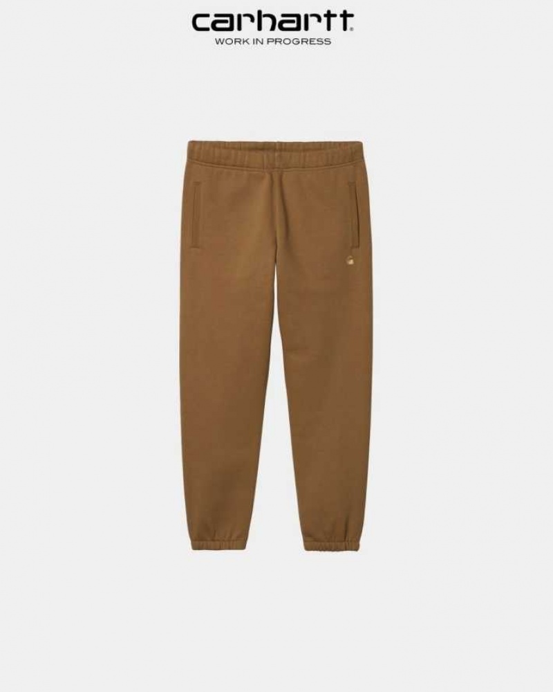 Marron Carhartt Wip Chase Sweat Pant - Danmark XYM-0786554