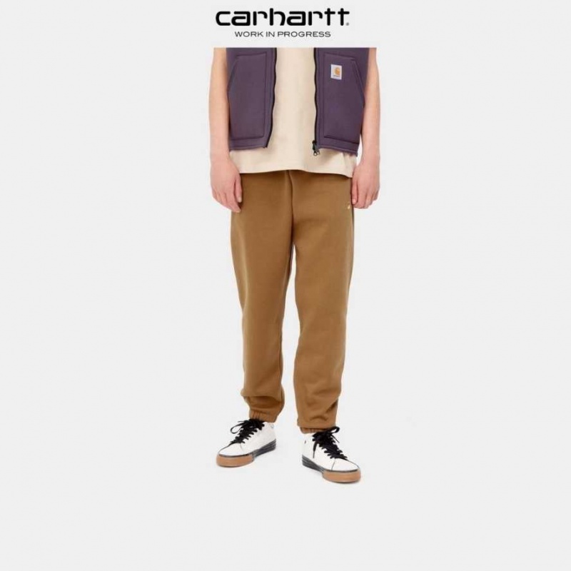 Marron Carhartt Wip Chase Sweat Pant - Danmark XYM-0786554