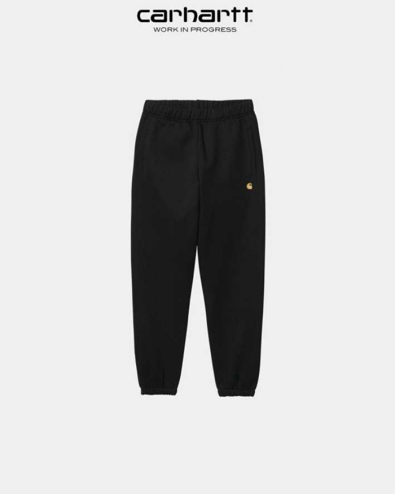 Noir Carhartt Wip Chase Sweat Pant - Danmark RJO-4661308