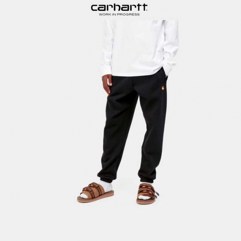 Noir Carhartt Wip Chase Sweat Pant - Danmark RJO-4661308