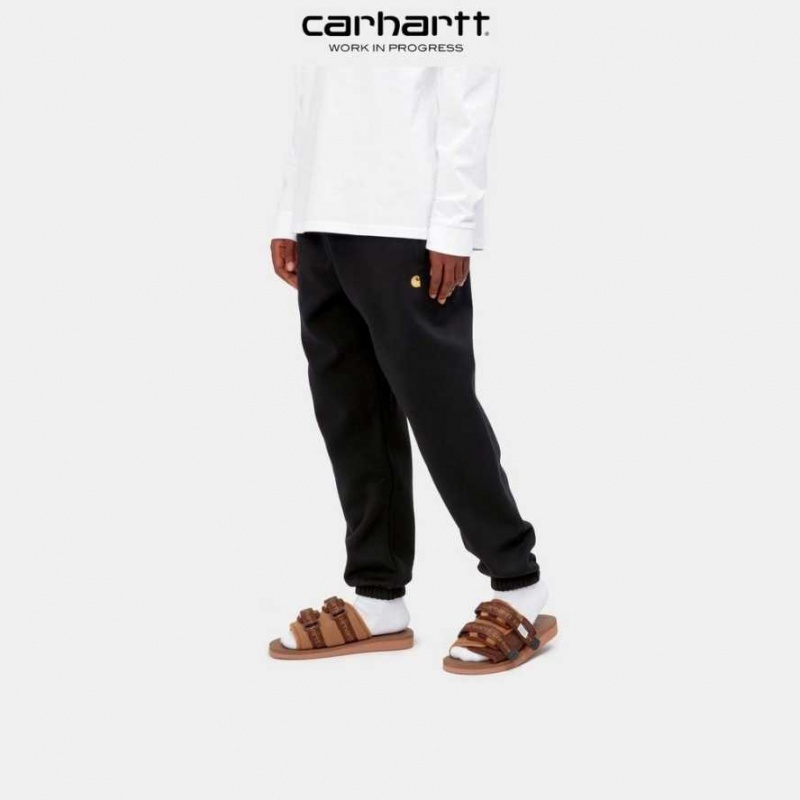 Noir Carhartt Wip Chase Sweat Pant - Danmark RJO-4661308