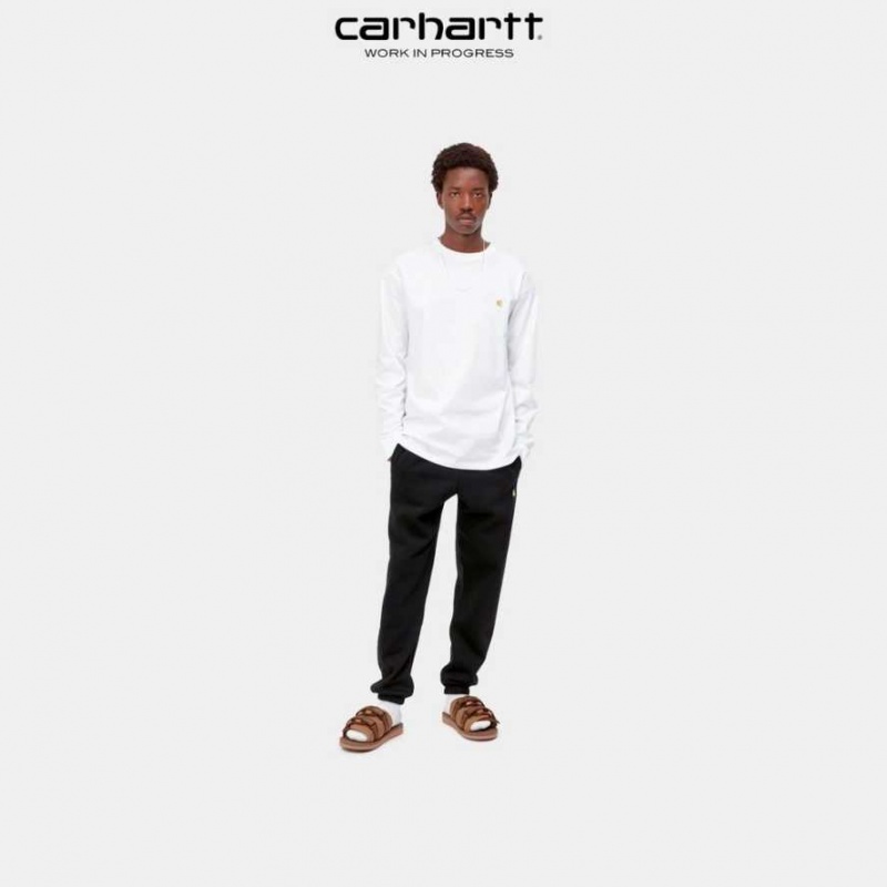 Noir Carhartt Wip Chase Sweat Pant - Danmark RJO-4661308