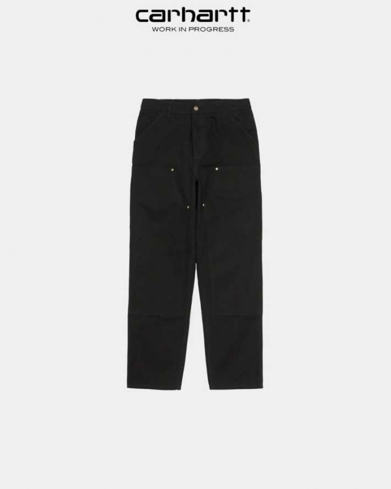 Noir Carhartt Wip Double Knee Pant - Danmark DOS-8474389