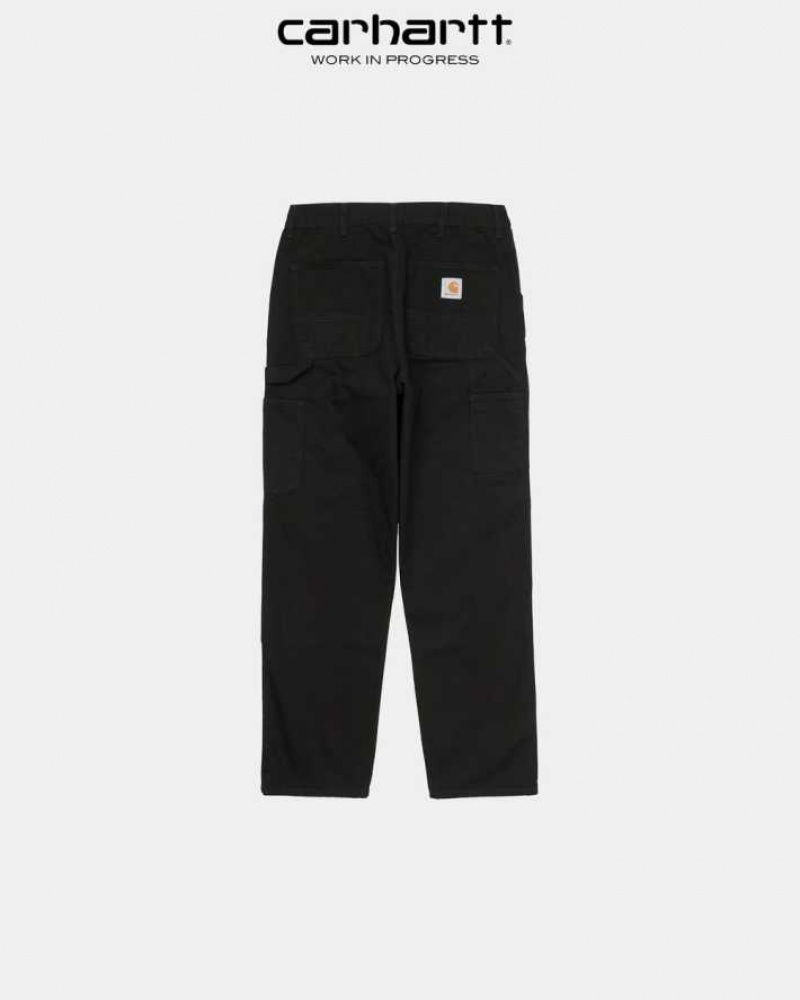 Noir Carhartt Wip Double Knee Pant - Danmark DOS-8474389