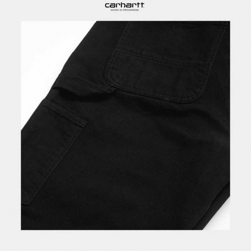 Noir Carhartt Wip Double Knee Pant - Danmark DOS-8474389