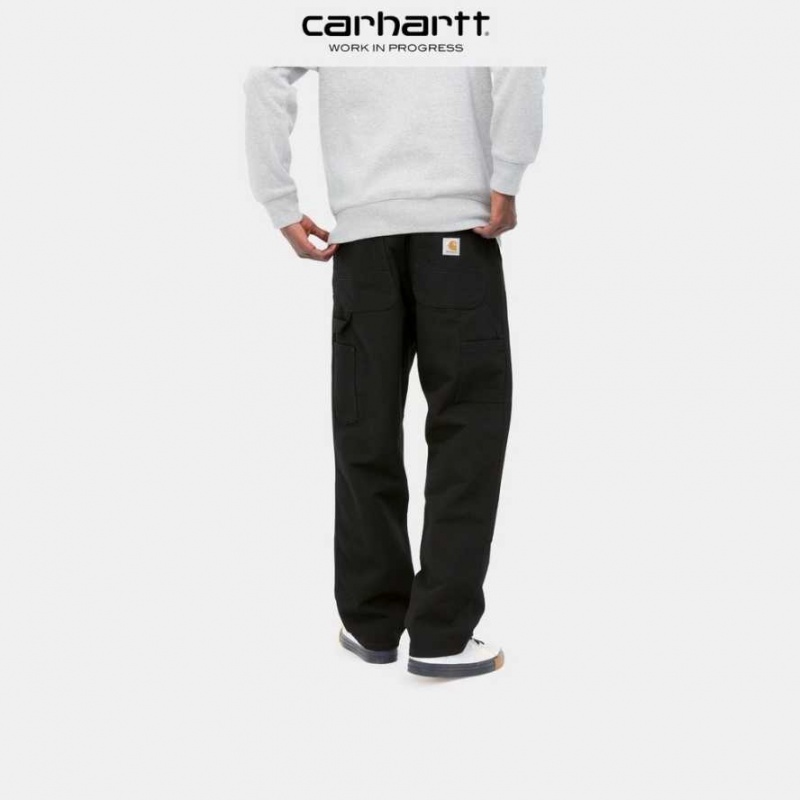 Noir Carhartt Wip Double Knee Pant - Danmark DOS-8474389