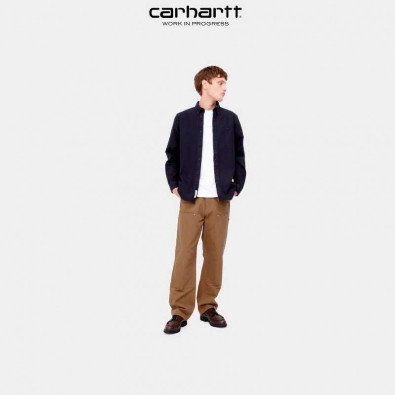 Marron Carhartt Wip Double Knee Pant - Danmark NAH-0293188