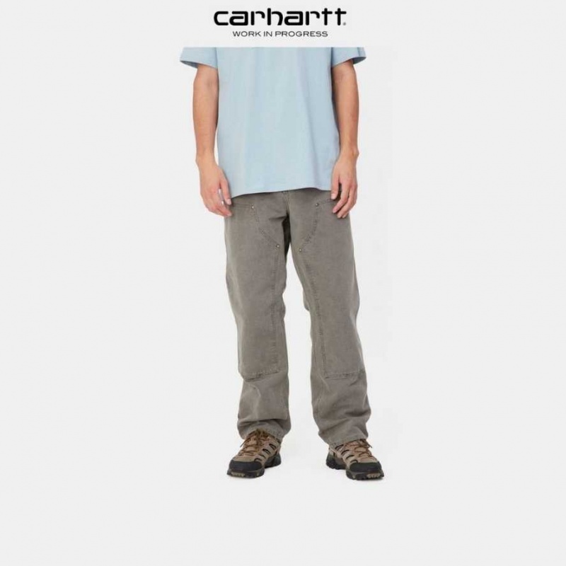 Noir Carhartt Wip Double Knee Pant - Danmark QBI-3609519