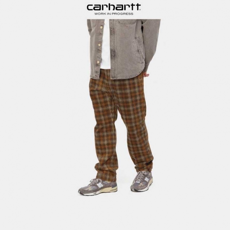 Marron Carhartt Wip Flint Pant - 8 Wale Corduroy - Danmark NLG-3104026