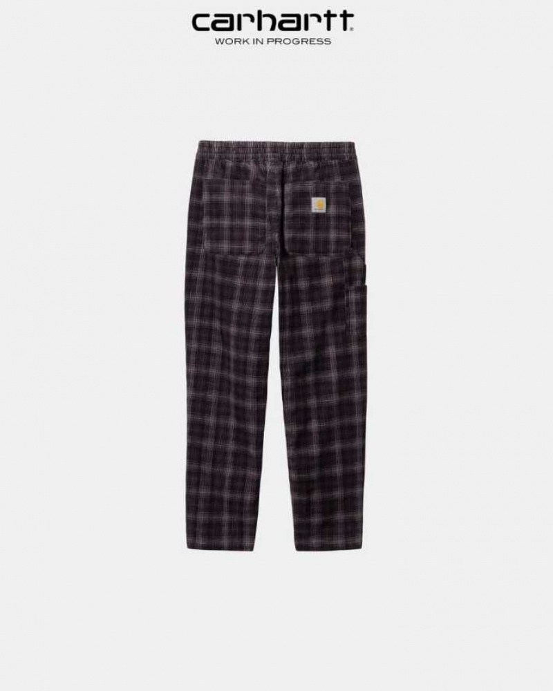 Noir Carhartt Wip Flint Pant - 8 Wale Corduroy - Danmark PRR-2115357