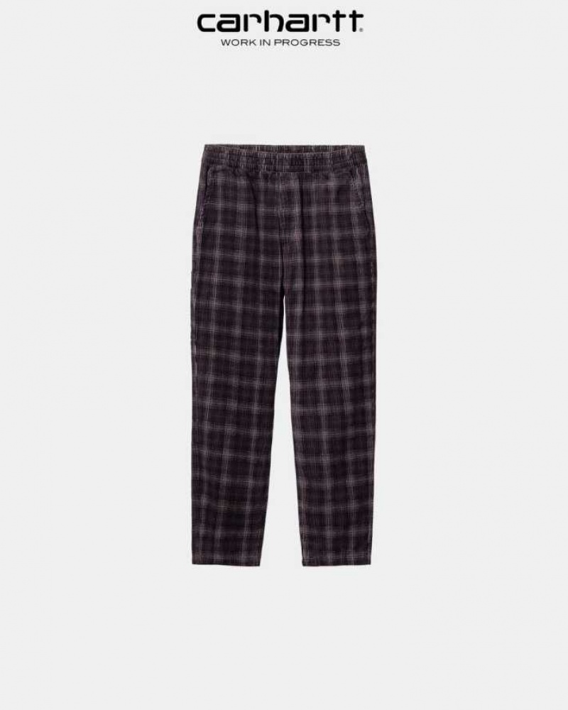 Noir Carhartt Wip Flint Pant - 8 Wale Corduroy - Danmark PRR-2115357