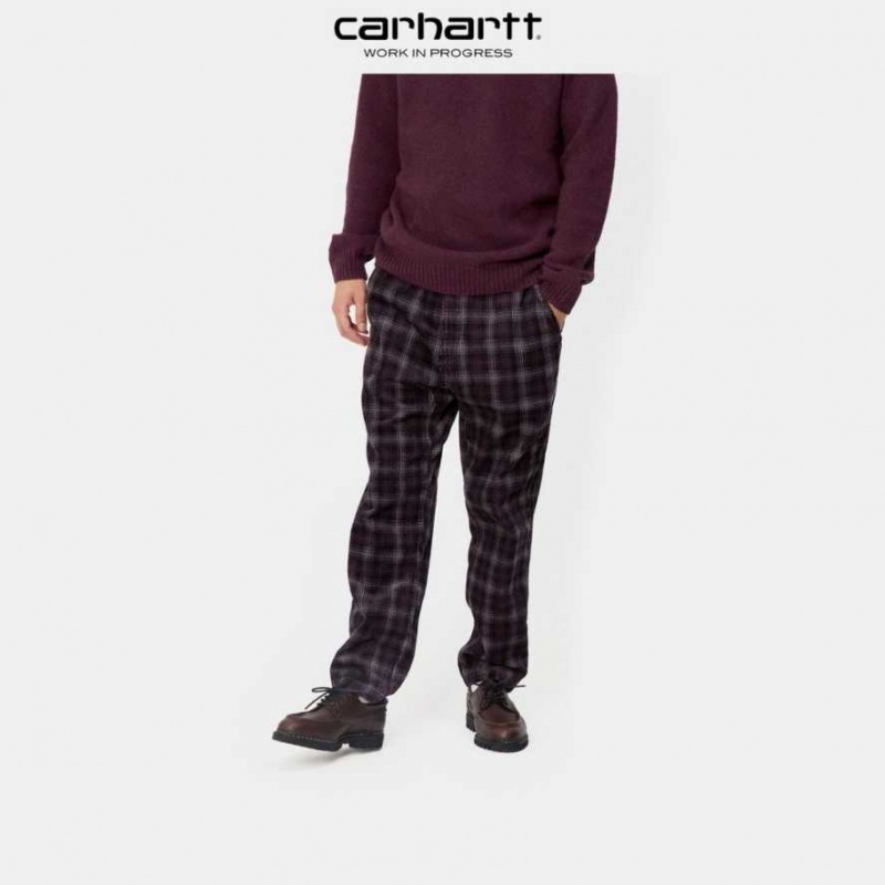 Noir Carhartt Wip Flint Pant - 8 Wale Corduroy - Danmark PRR-2115357