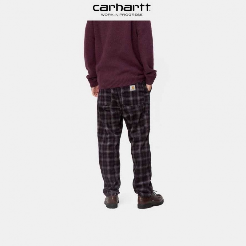 Noir Carhartt Wip Flint Pant - 8 Wale Corduroy - Danmark PRR-2115357